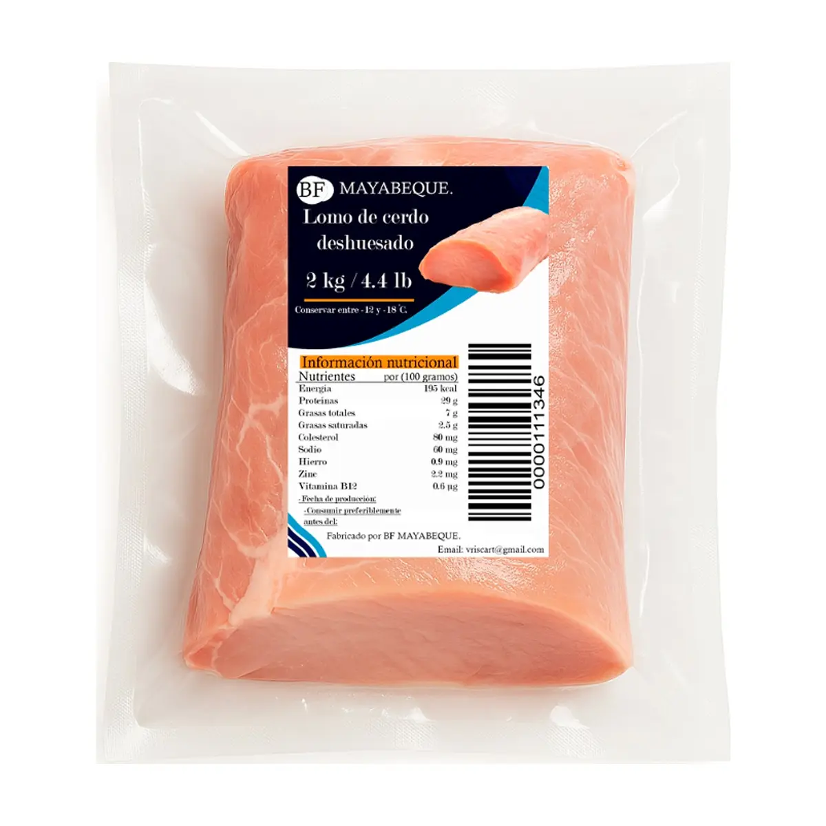 Lomo de cerdo deshuesado BF Mayabeque (2 kg / 4.4 lb) - Miniatura 3