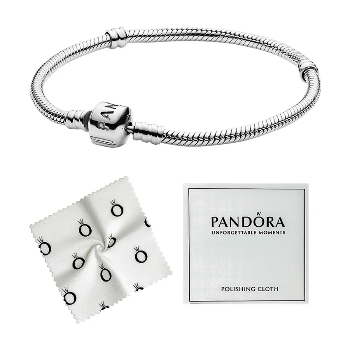 Pulsera de plata S925 estilo Pandora Moments con cierre (17 cm) - Thumbnail 2