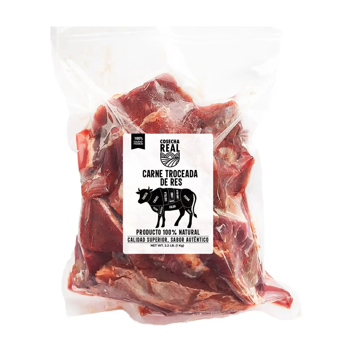 Carne troceada de res Cosecha Real (1 kg / 2.2 lb) - Thumbnail 2