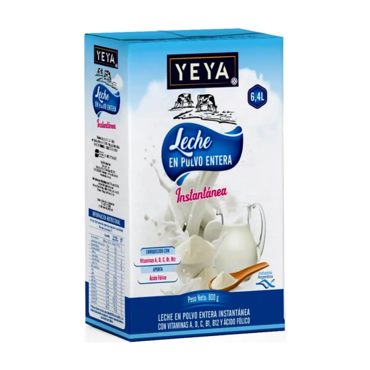 Leche en polvo entera YEYA (800 g / 1.76 lb)