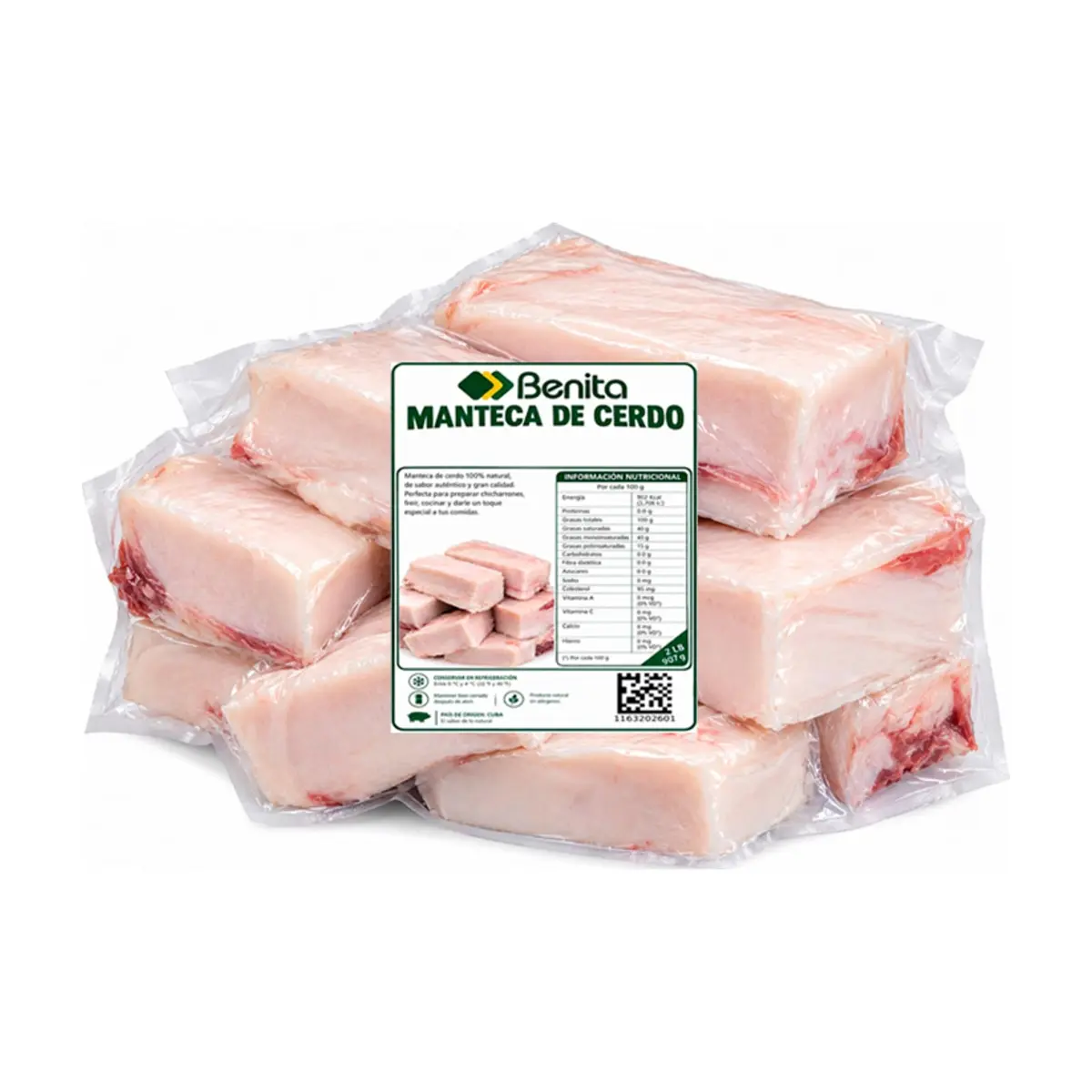 Manteca de cerdo Benita (907 g / 2 lb) - Thumbnail 2