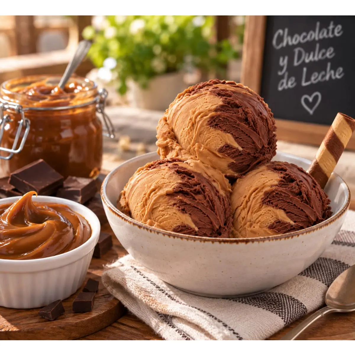 Helado doble crema sabor chocolate y dulce de leche Alask (4 L) - Thumbnail 4