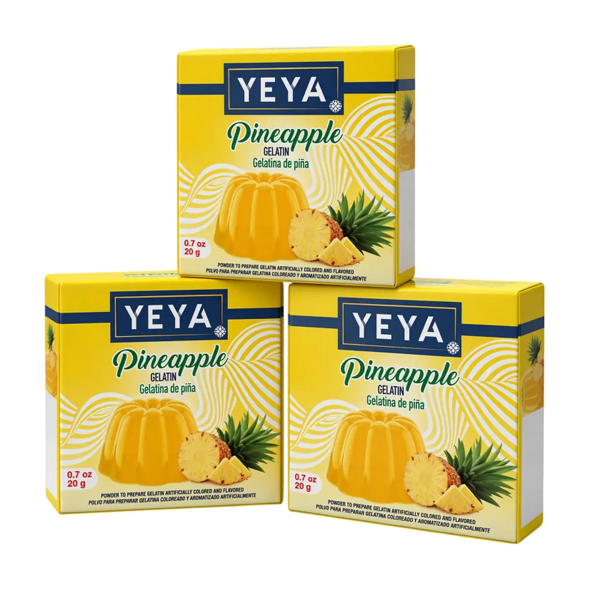 Gelatina sabor piña YEYA (3 x 20 g)