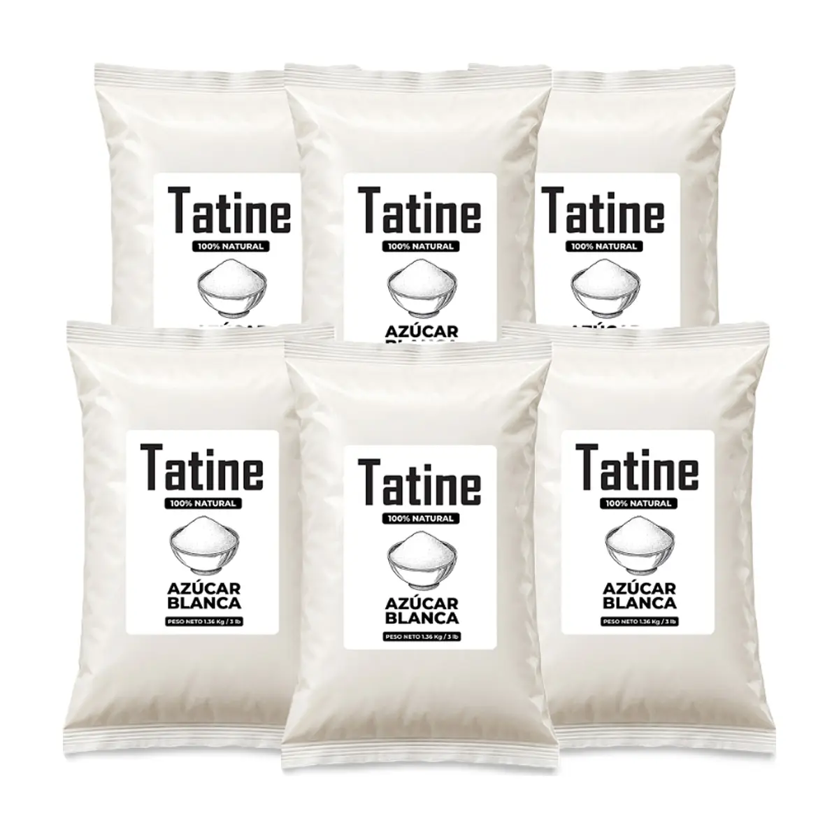 Azúcar blanca Tatine (6 x 1.36 kg / 3 lb)