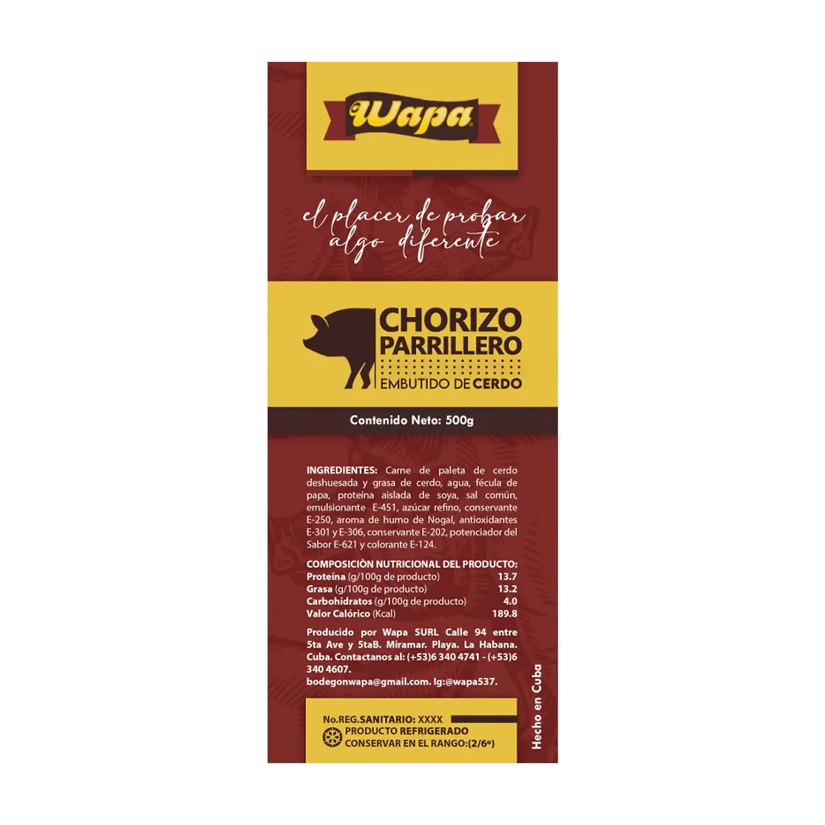 Chorizo parrillero Wapa (500 g / 1.1 lb) - Thumbnail 3