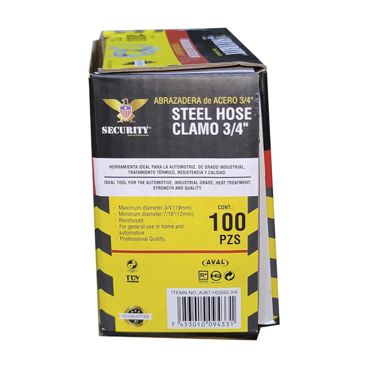 Caja de 100 abrazaderas de acero de 3/4" Security - Thumbnail 6