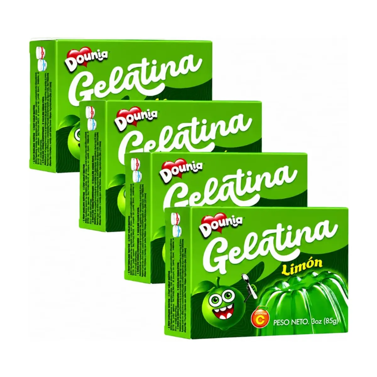 Gelatina con sabor a limón Dounia (4 x 85 g / 3 oz) - Imagen 1