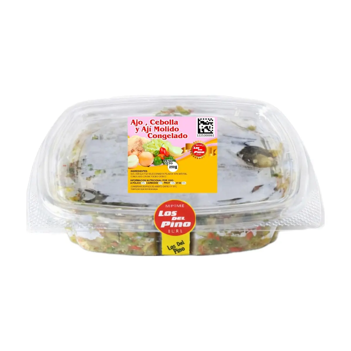 Ajo, cebolla y ají molida congelada Los del Pino (250 g / 8.8 oz) - Thumbnail 2