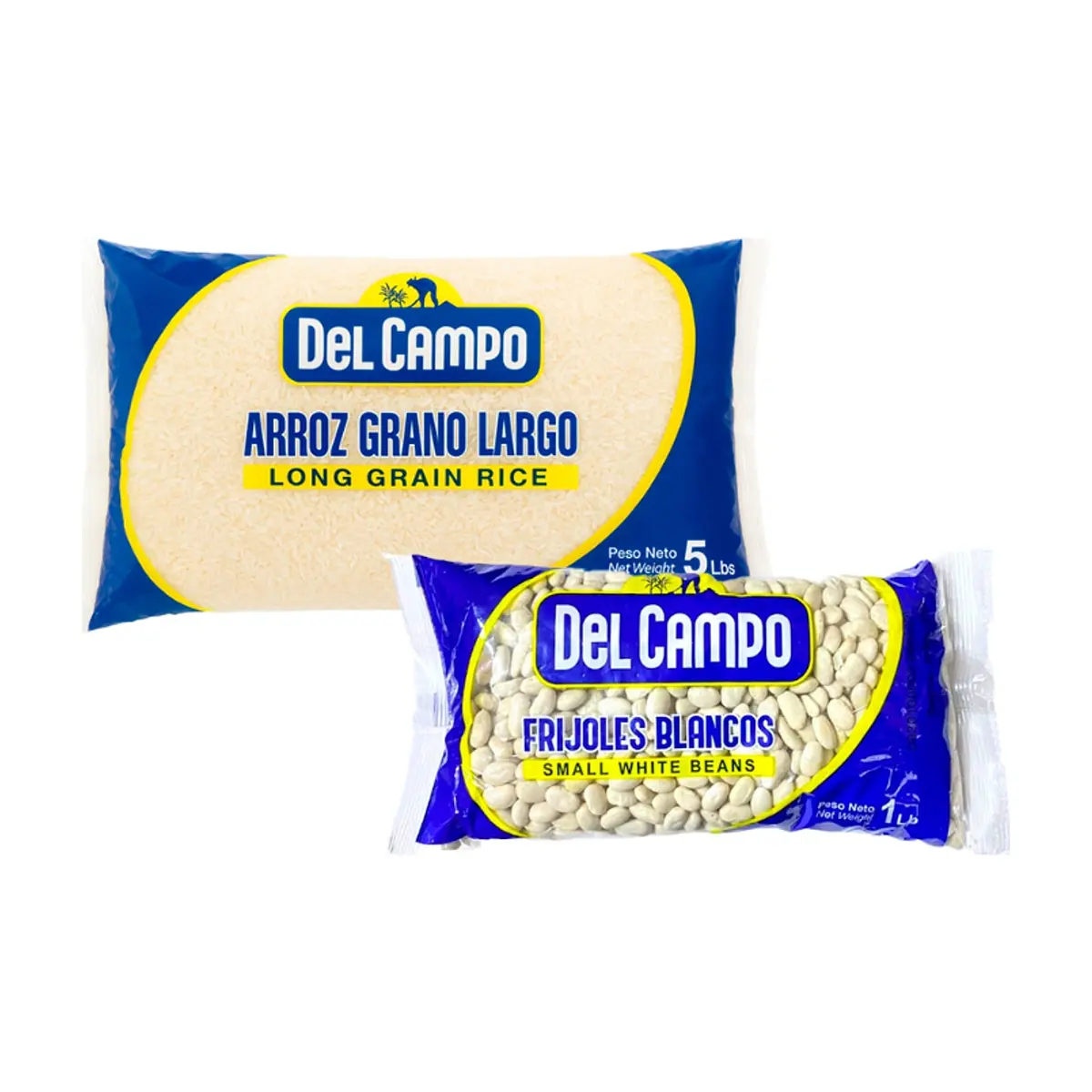 Arroz de grano largo Del Campo + Frijoles blancos Del Campo