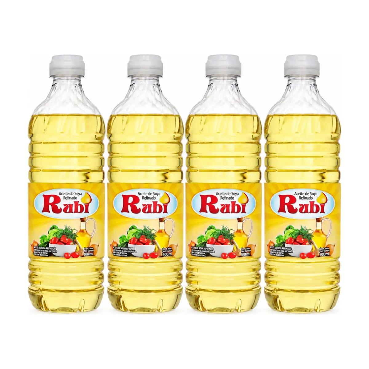 Aceite de soya refinado Rubi (4 x 900 ml)