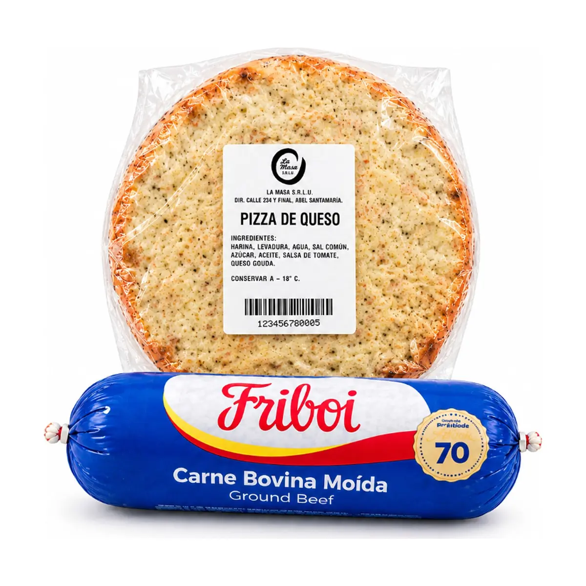 Combo 1 pizza de queso La Masa (20 cm) + 1 picadillos de res Friboi (500 g / 1.10 lb) - Thumbnail 2