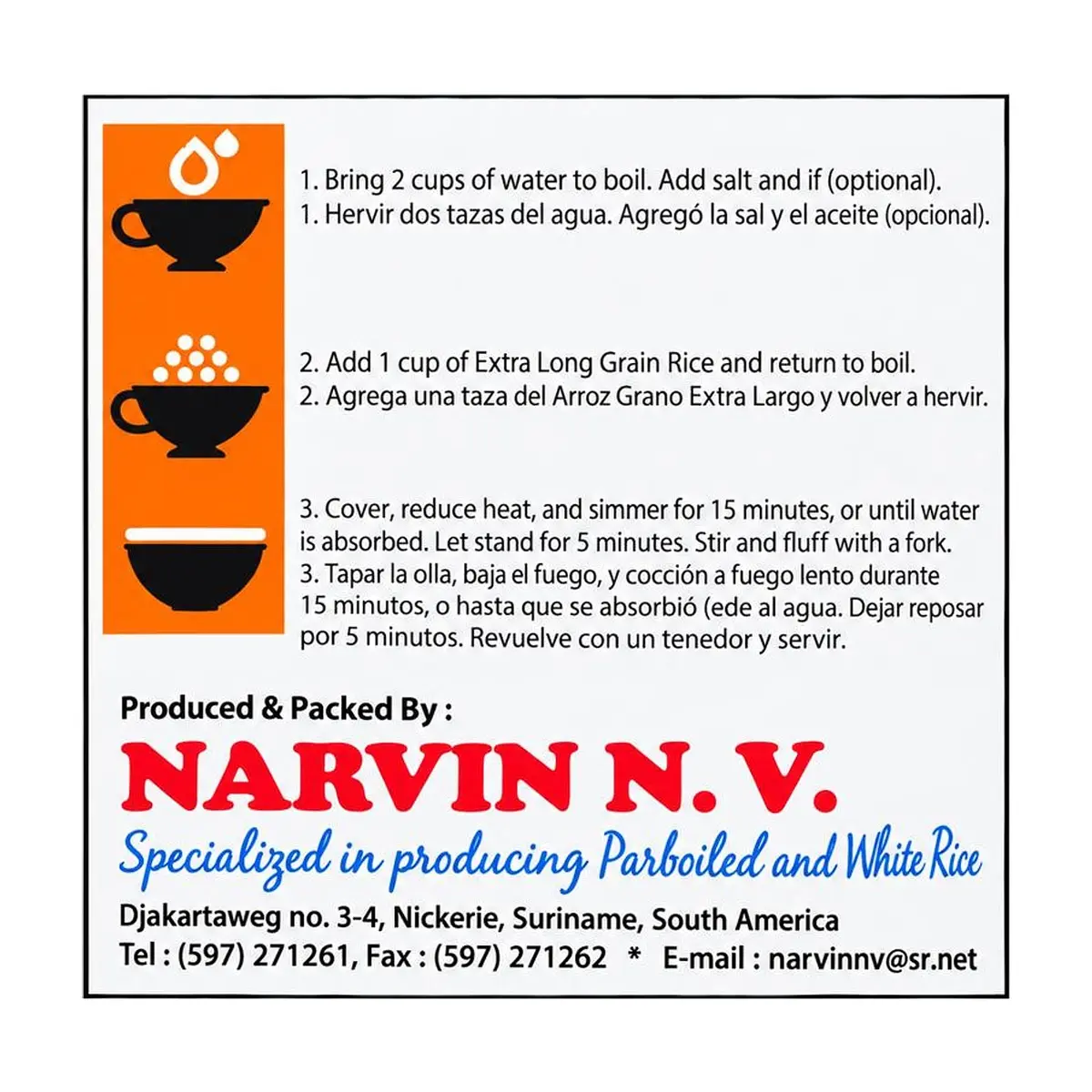Arroz blanco de grano largo Narvin N. V. (45 kg / 100 lb) - Thumbnail 3