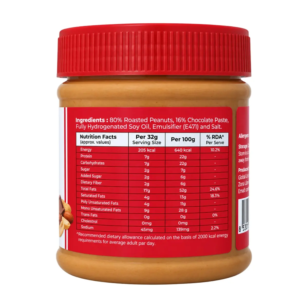 Crema de maní con chocolate La Delicia (350 g / 12.3 oz) - Thumbnail 3