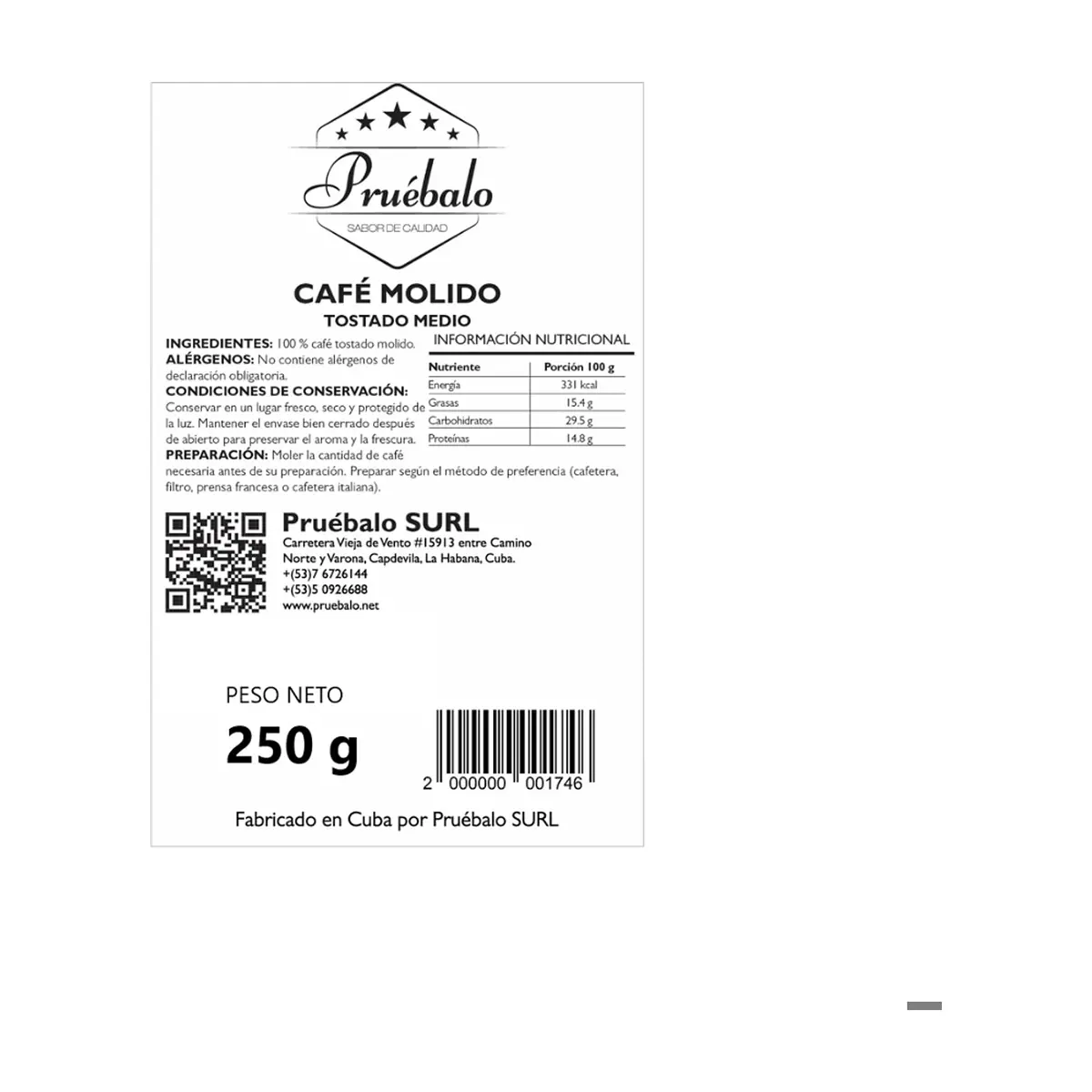 Café molido tostado medio Pruébalo (250 g / 8.81 oz) - Thumbnail 3