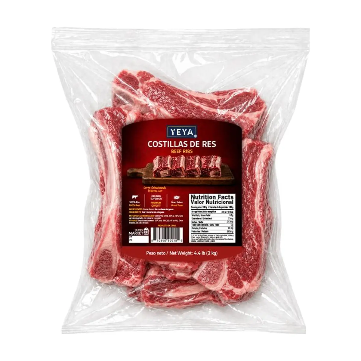 Costillas de res YEYA (2 kg / 4.4 lb) - Miniatura 1