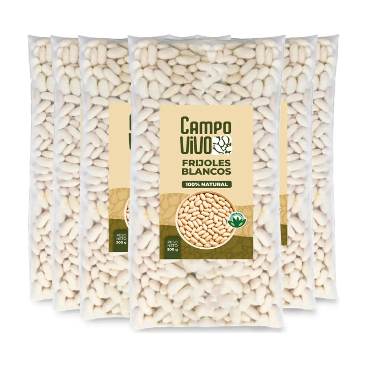 Frijoles blancos Campo Vivo (6 x 500 g / 1.1 lb)