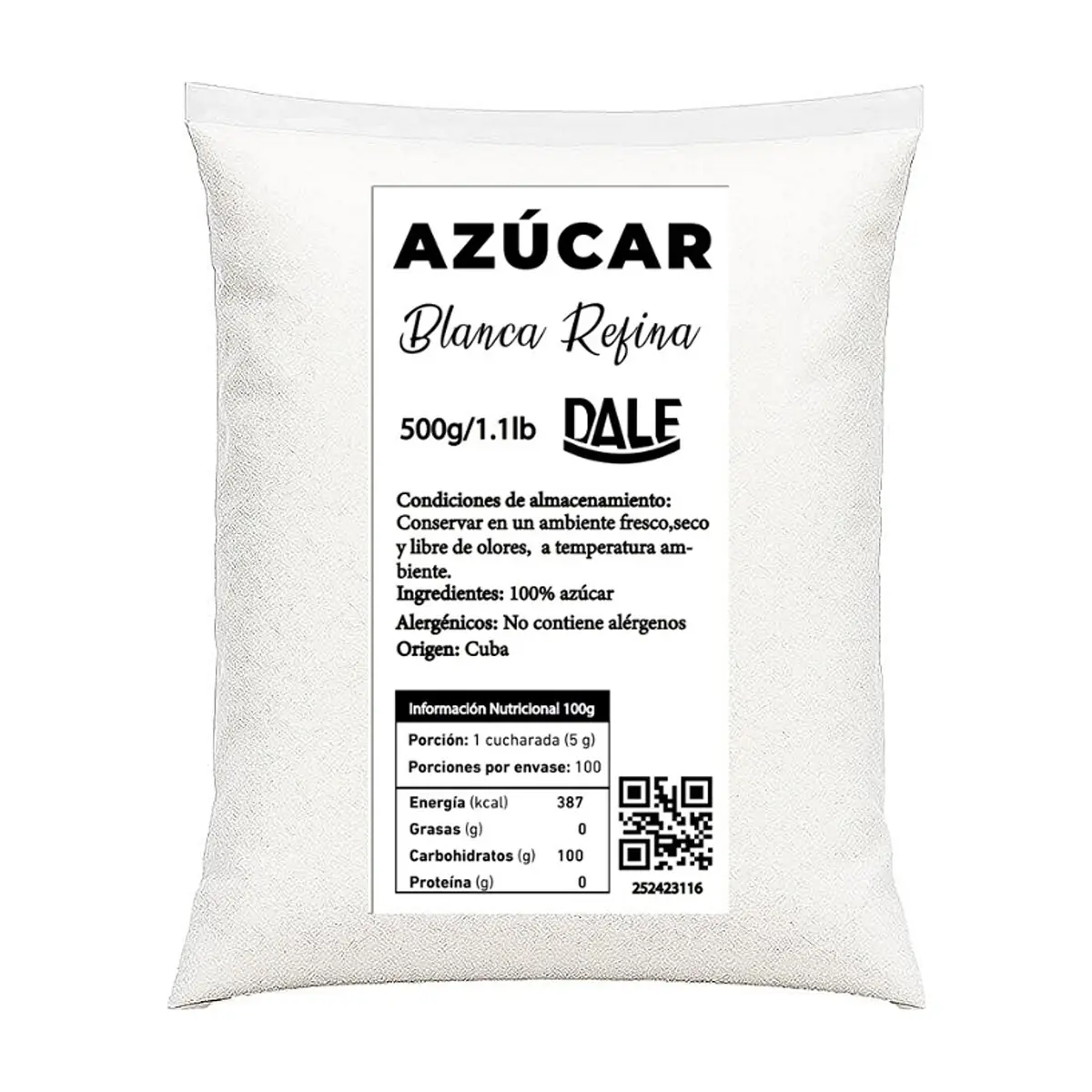 Azúcar blanca refina Dale (500 g / 1.1 lb) - Miniatura 1
