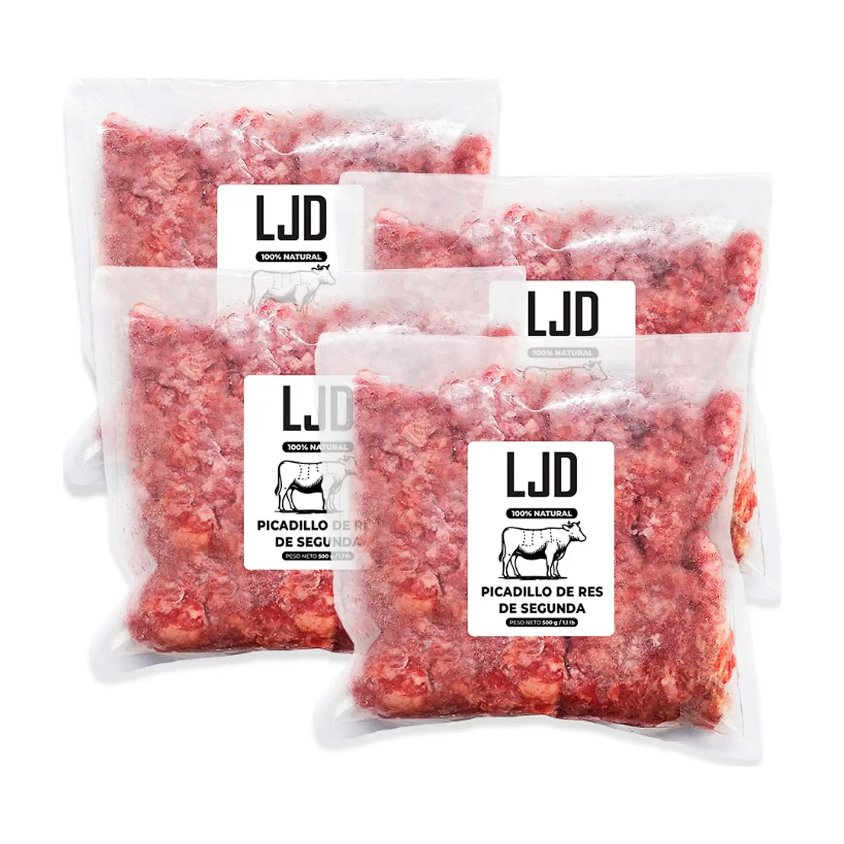 Picadillo de res de segunda LJD (4 x 500 g / 1.1 lb)