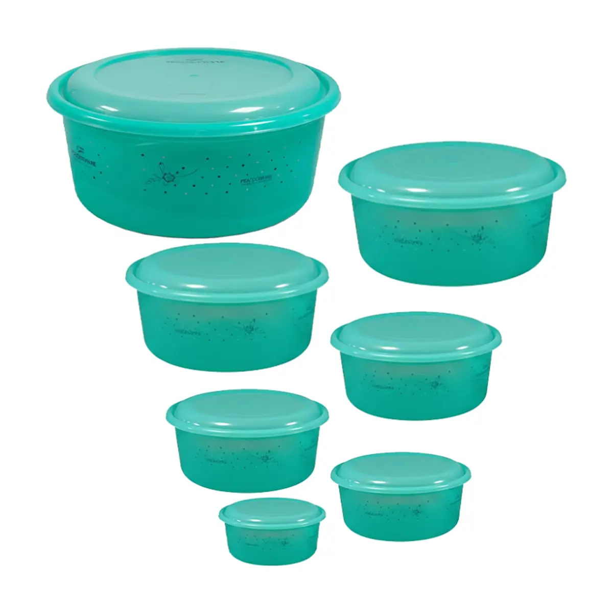 Pozuelos recipientes -vasijas- con tapa para cocina Priceware (7 U)