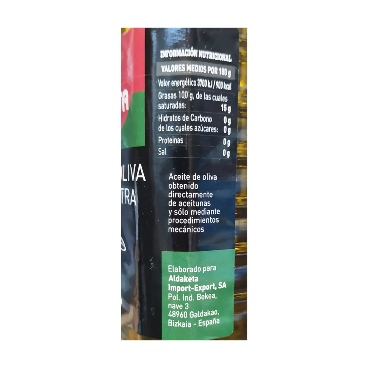 Aceite de oliva virgen extra Aldaketa (1 L) - Thumbnail 3