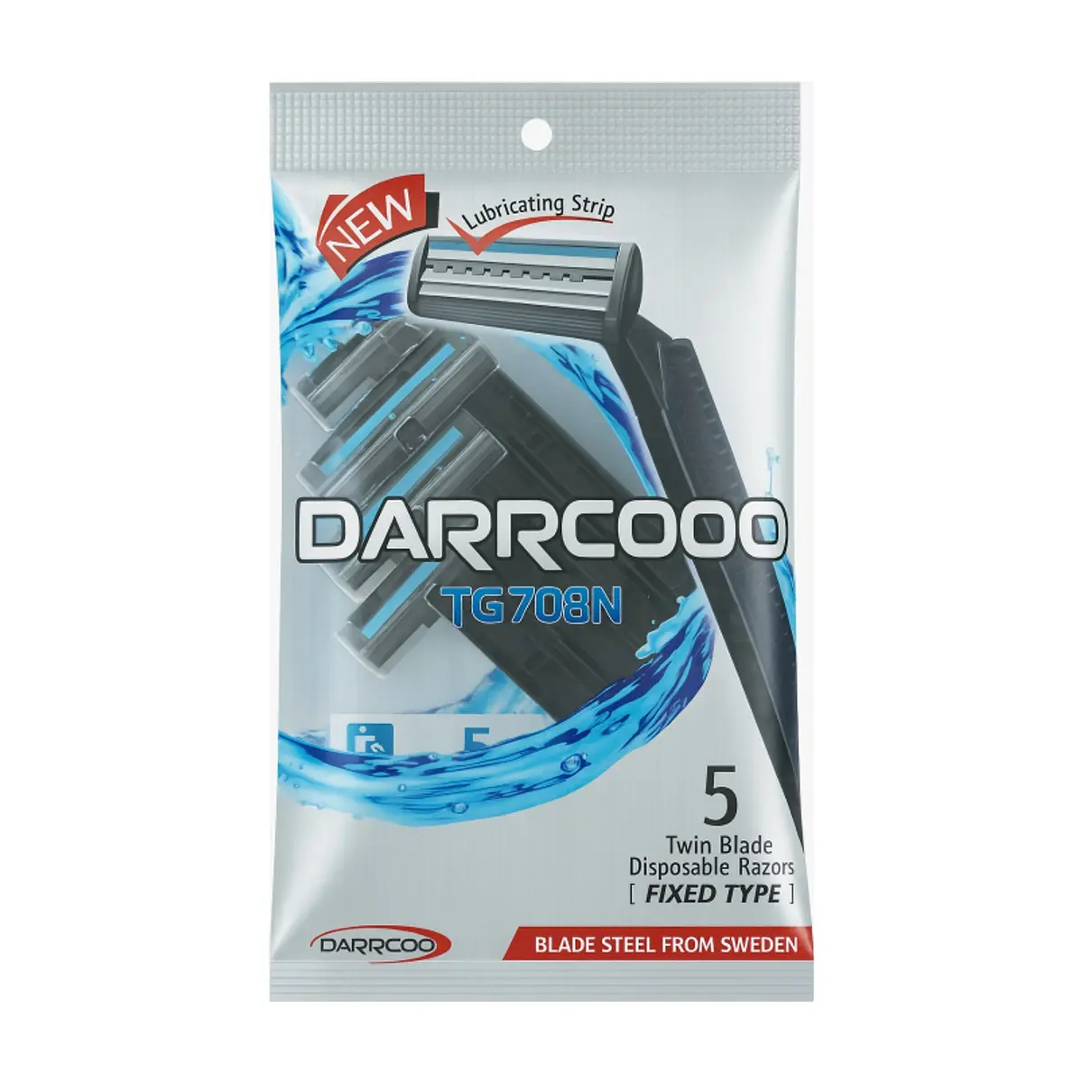 Maquinillas de afeitar desechables de doble hoja Darrcoo TG708N (5 U)