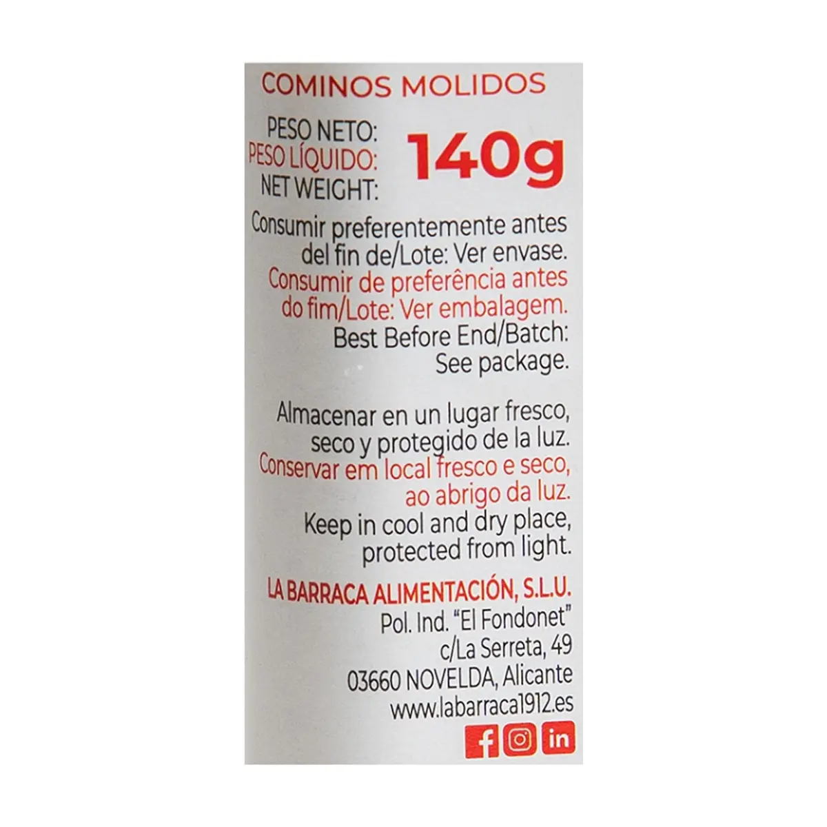 Cominos molidos La Barraca (140 g / 4.93 oz) - Miniatura 3