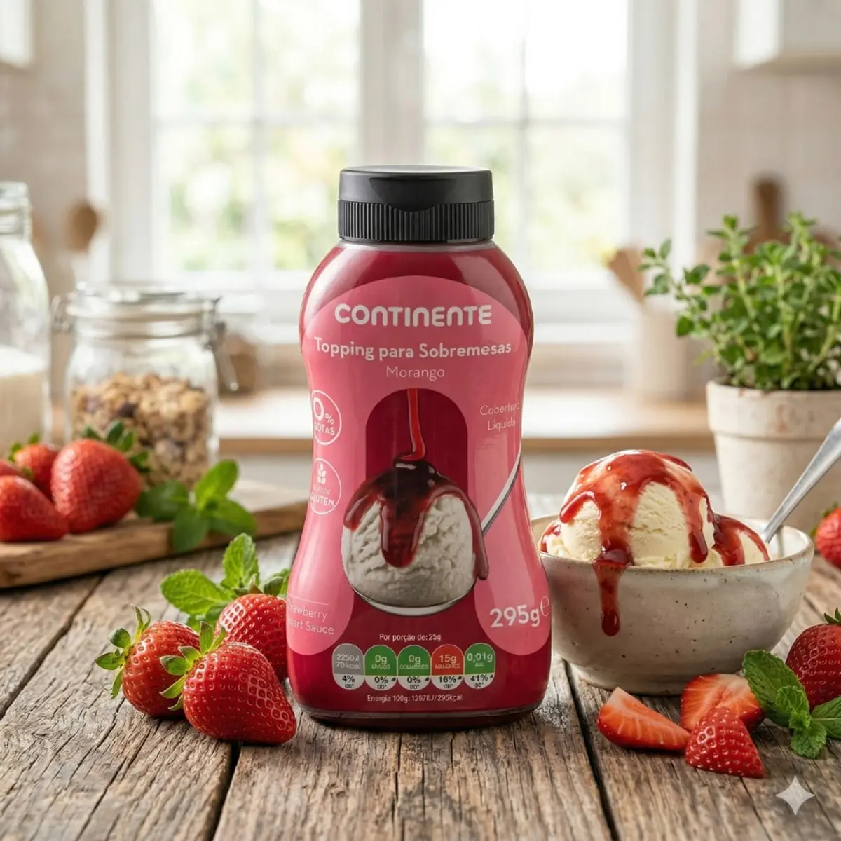 Cobertura para postres de fresa sin gluten Continente (295 g / 10.41 oz) - Thumbnail 5