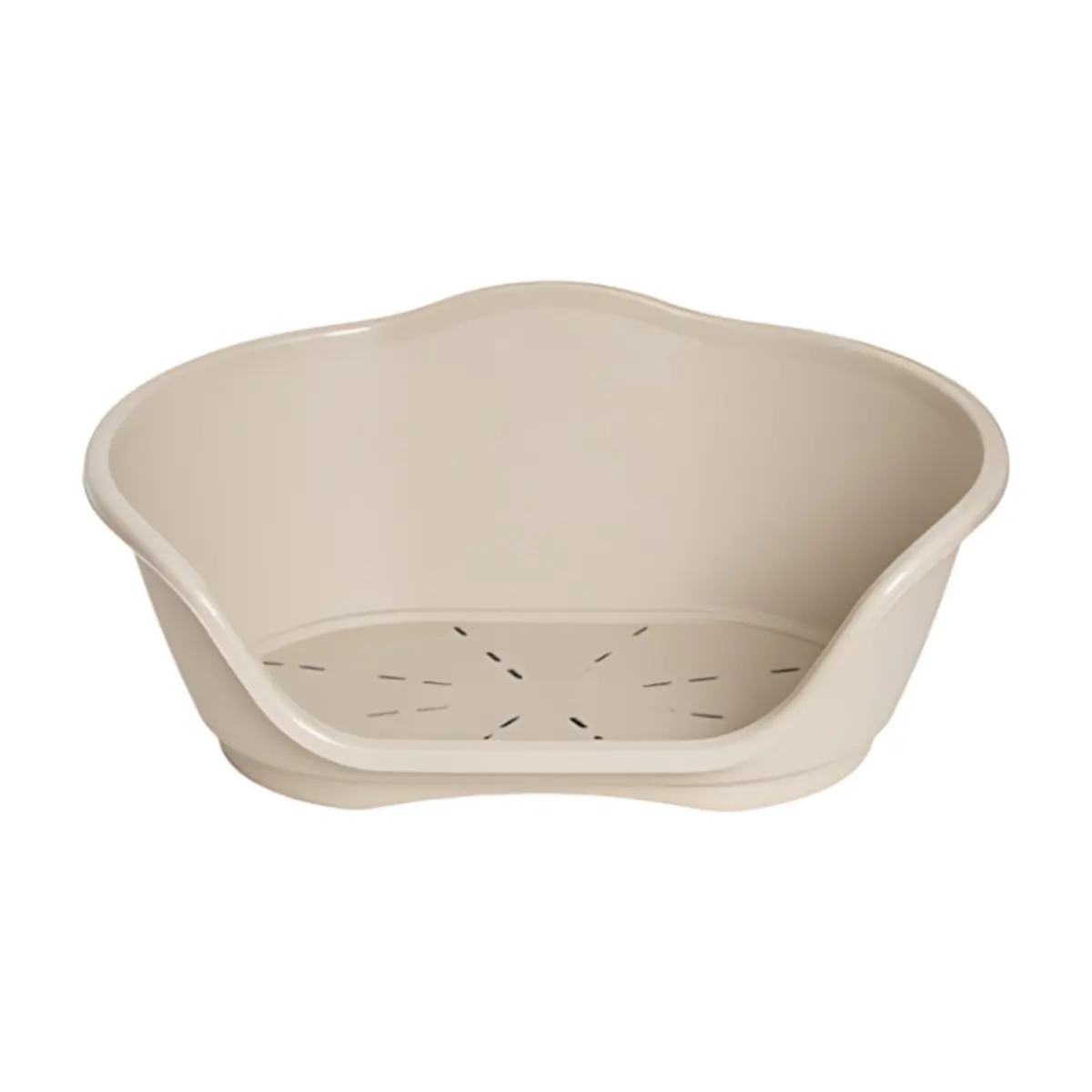 Cuna de plástico color beige para mascotas de 65 cm x 41 cm Casa y Menaje