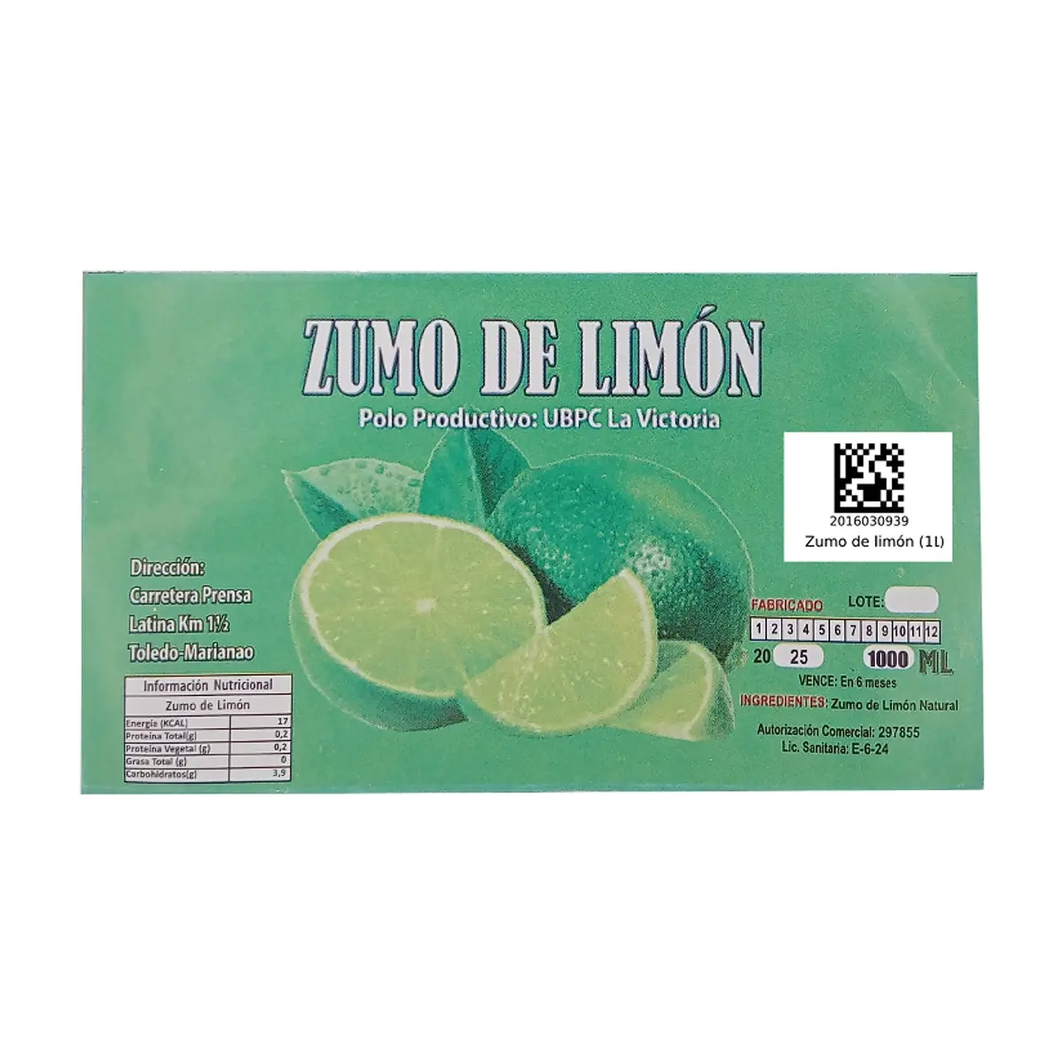 Zumo de limón La Victoria (1 L) - Thumbnail 2