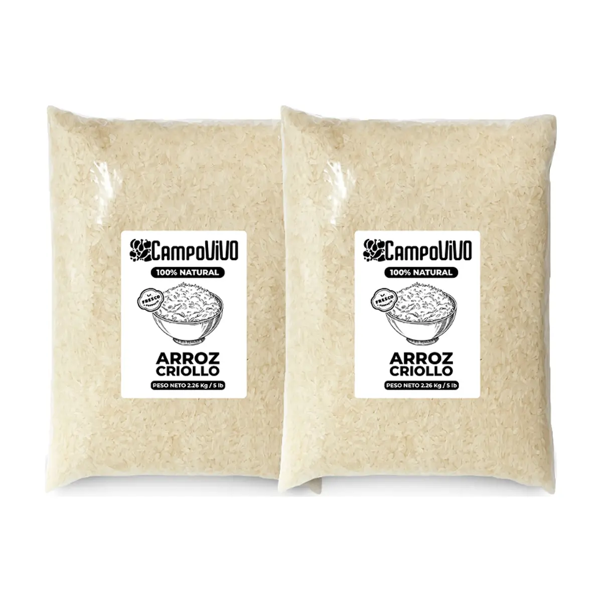 Arroz criollo Campo Vivo (2 x 2.26 kg / 5 lb)