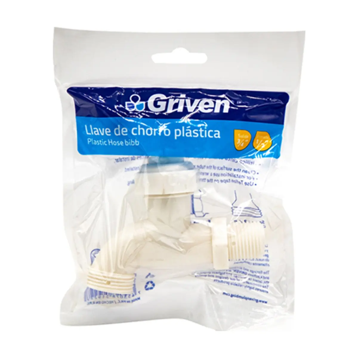 Grifo llave pila de chorro para lavadero 1 / 2 '' PVC Griven