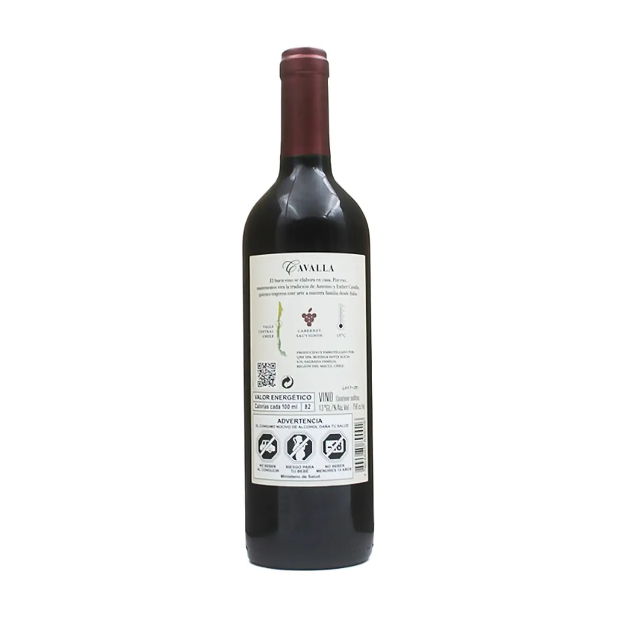 Vino Tinto Cabernet Sauvignon Cavalla (750 ml) - Thumbnail 2