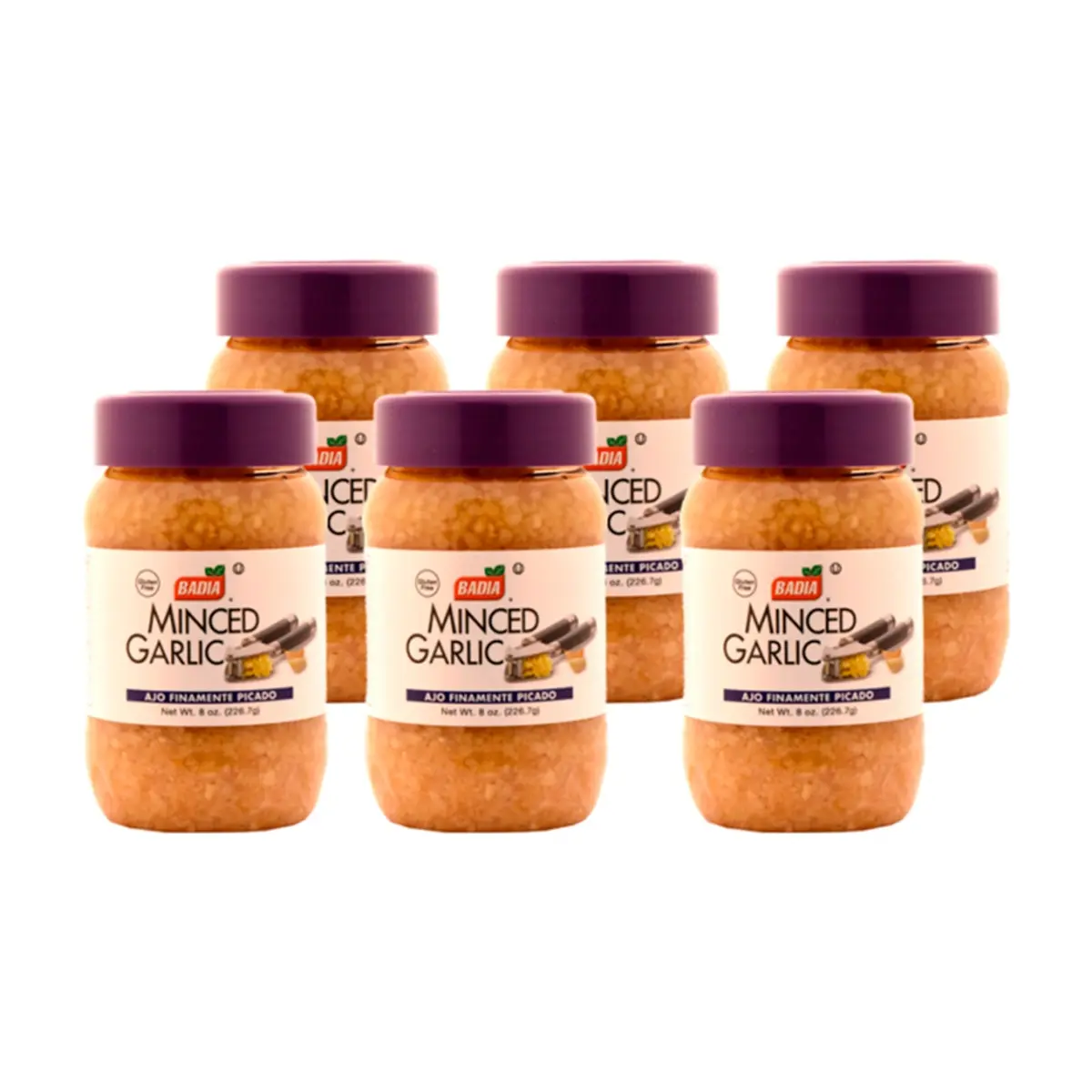Ajo finamente picado Badia (6 x 226.7 g / 8 oz)