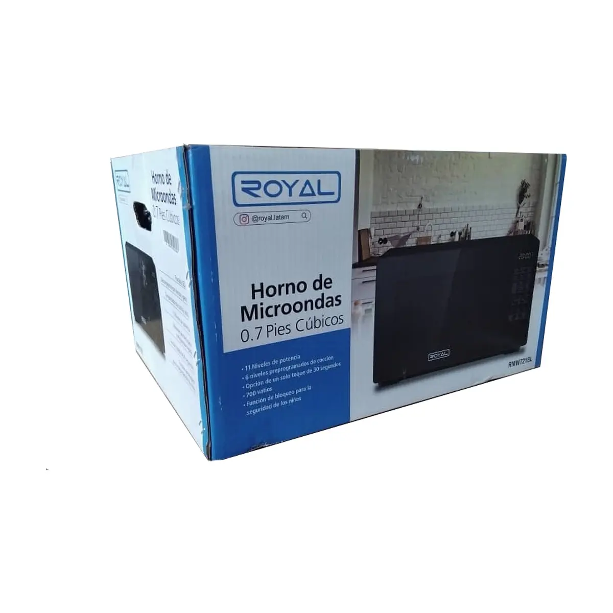 Microondas de 19.8 L color negro Royal RMW721BL - Thumbnail 3