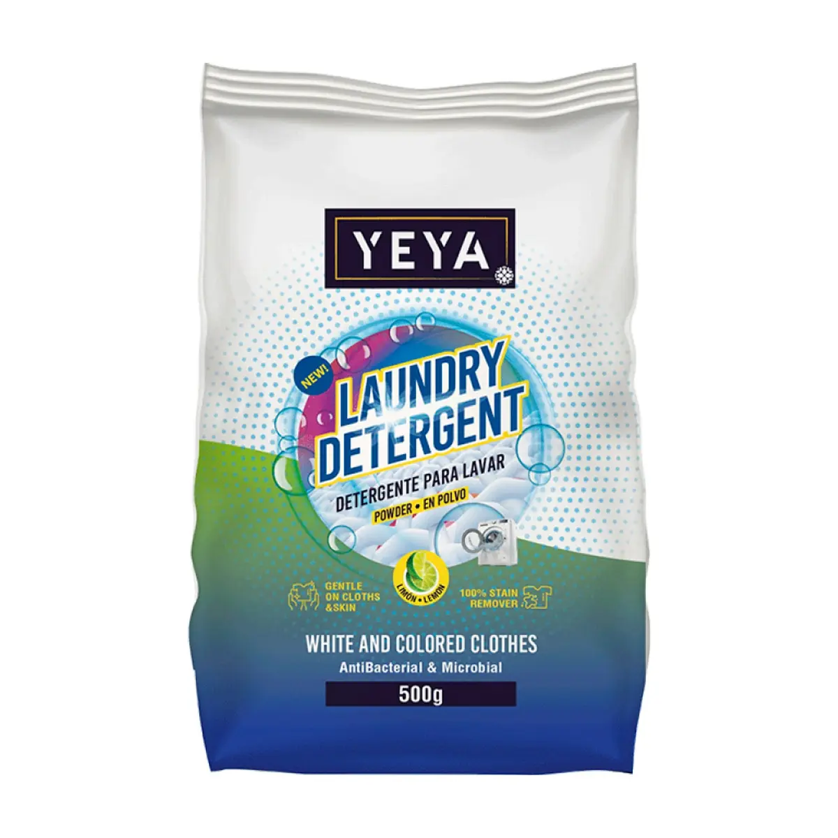 Detergente en polvo con aroma a limón YEYA (500 g / 1.1 lb)