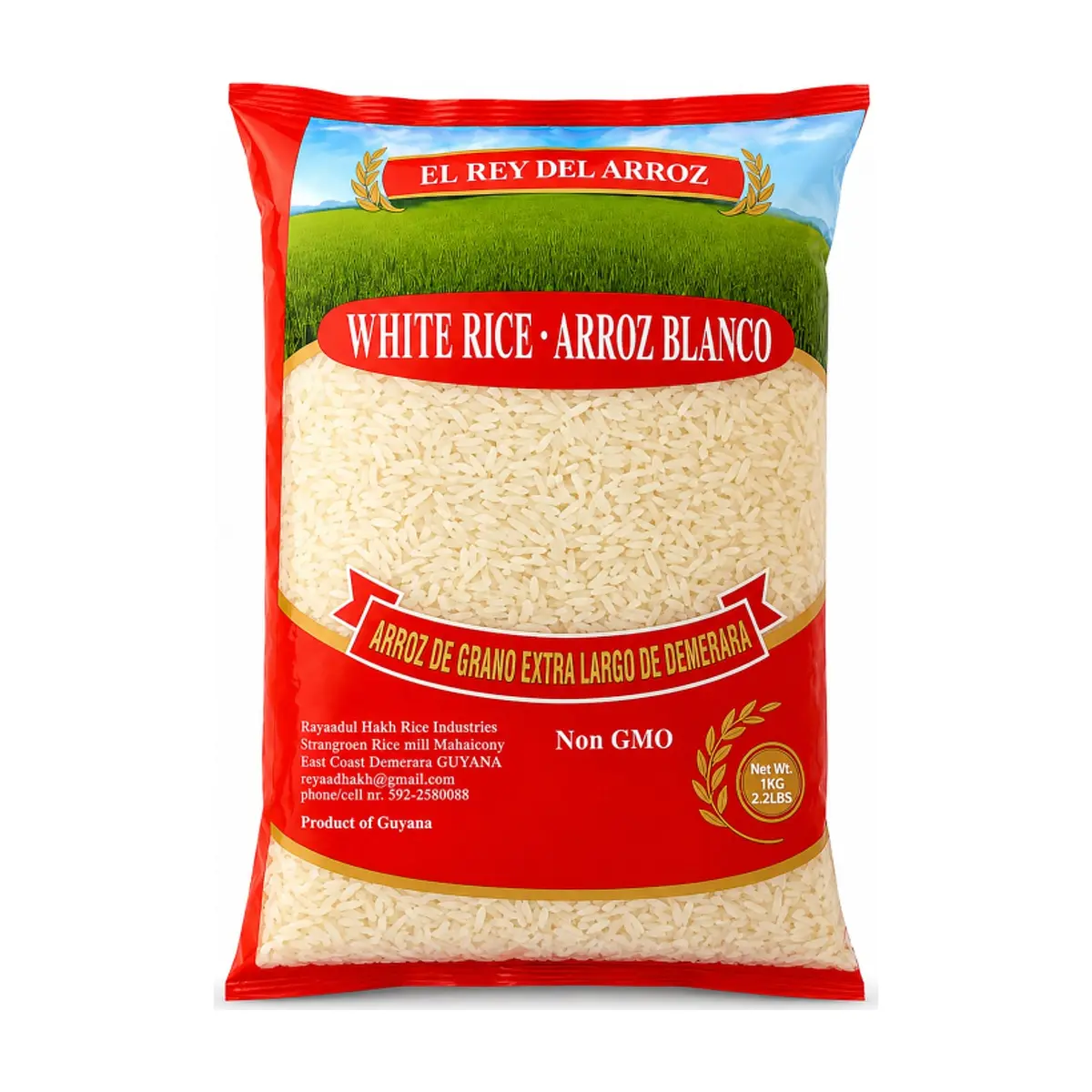 Arroz blanco de grano extra largo El rey del arroz (2 x 1 kg / 2.2 lb) - Miniatura 4