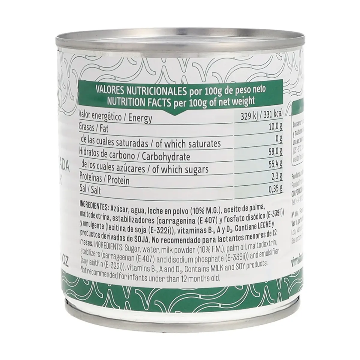 Leche condensada azucarada Vima Foods (390 g / 13.8 oz) + Galleta triple capa sabor chocolate con chocolate blanco Distracao Marilan (280 g / 9.88 oz) - Miniatura 3