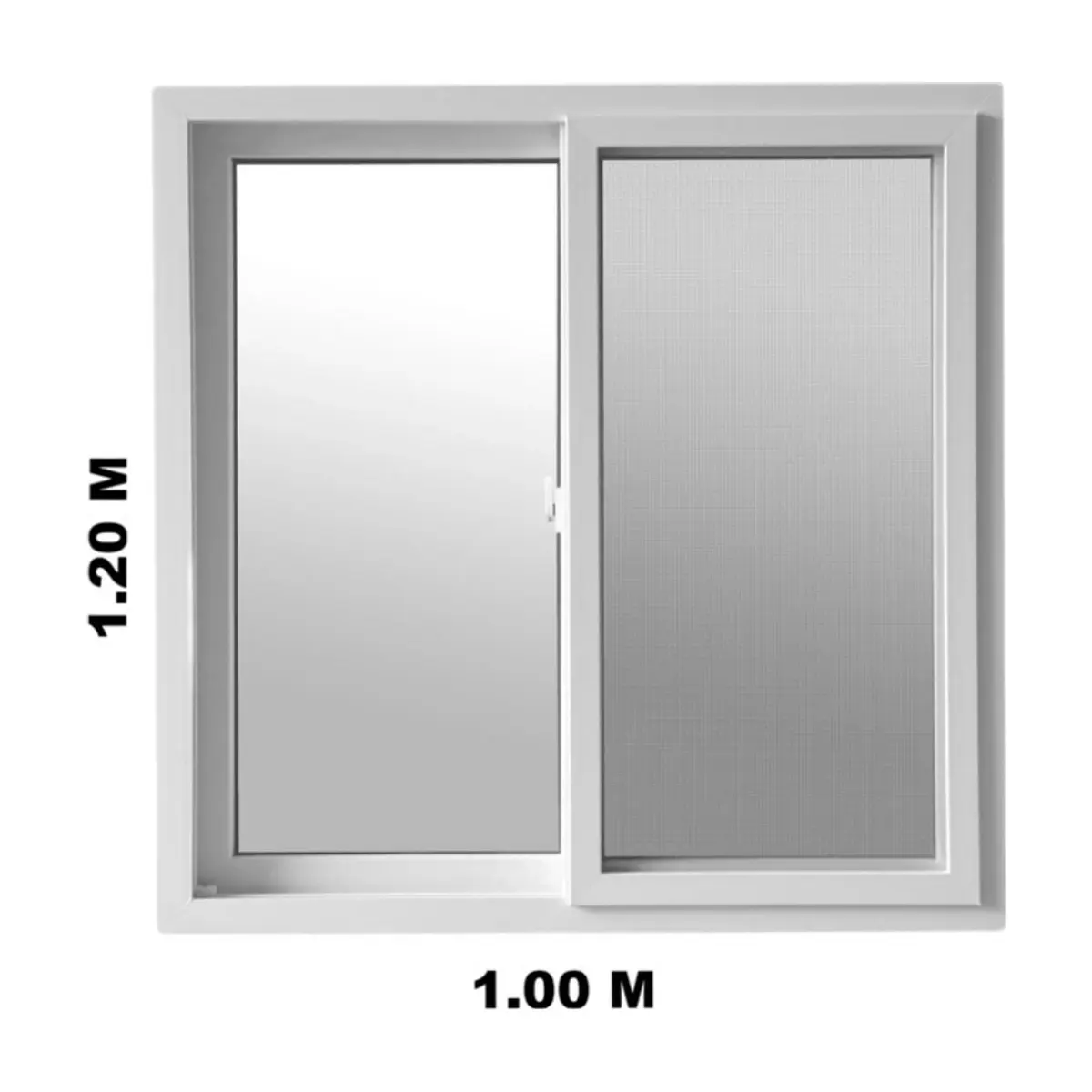 Ventana corrediza de u-PVC modelo LYV121 XL Soluciones (1.20 m x 1.00 m) - Miniatura 2