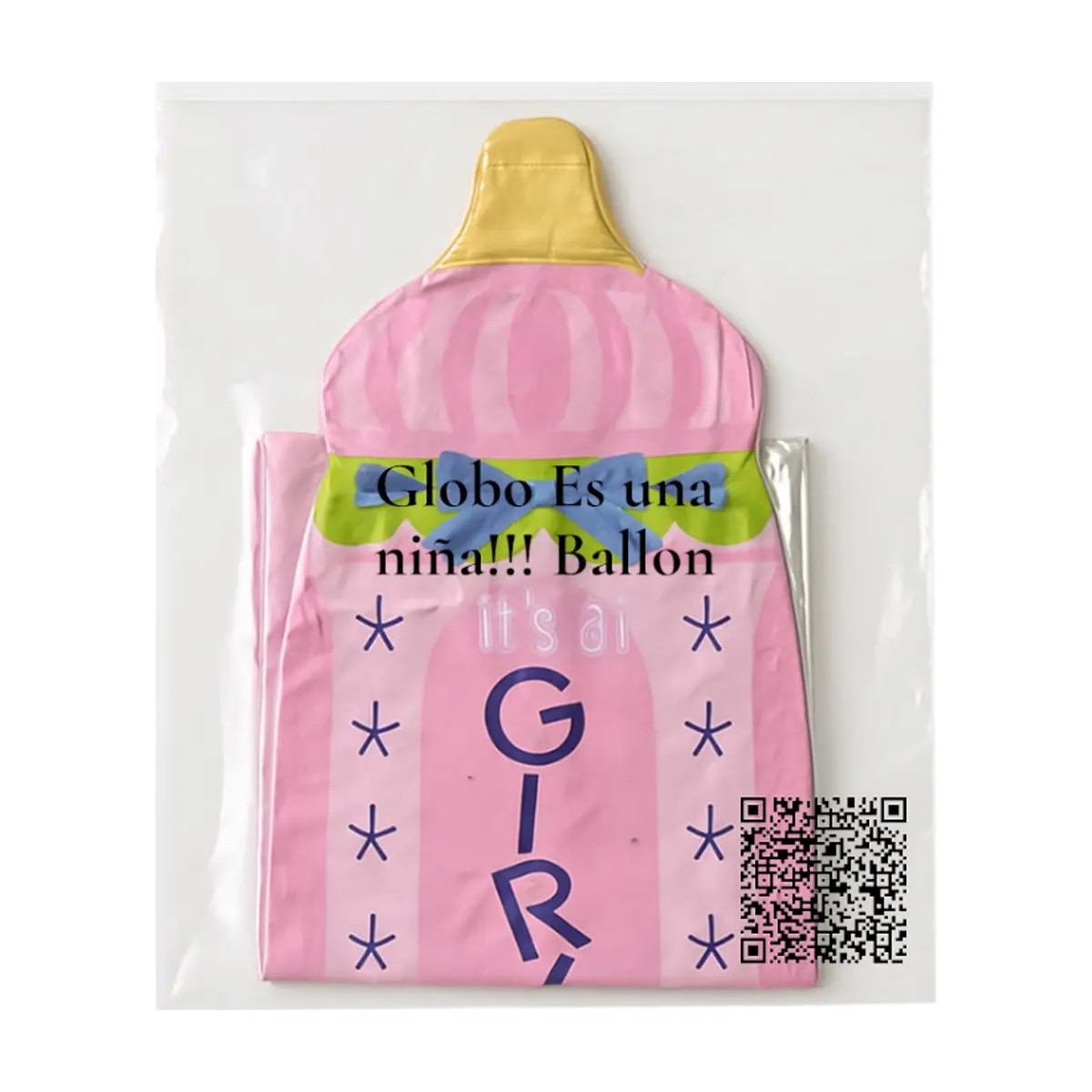 Globo para baby shower con cartel Es una niña! Balloon - Thumbnail 3