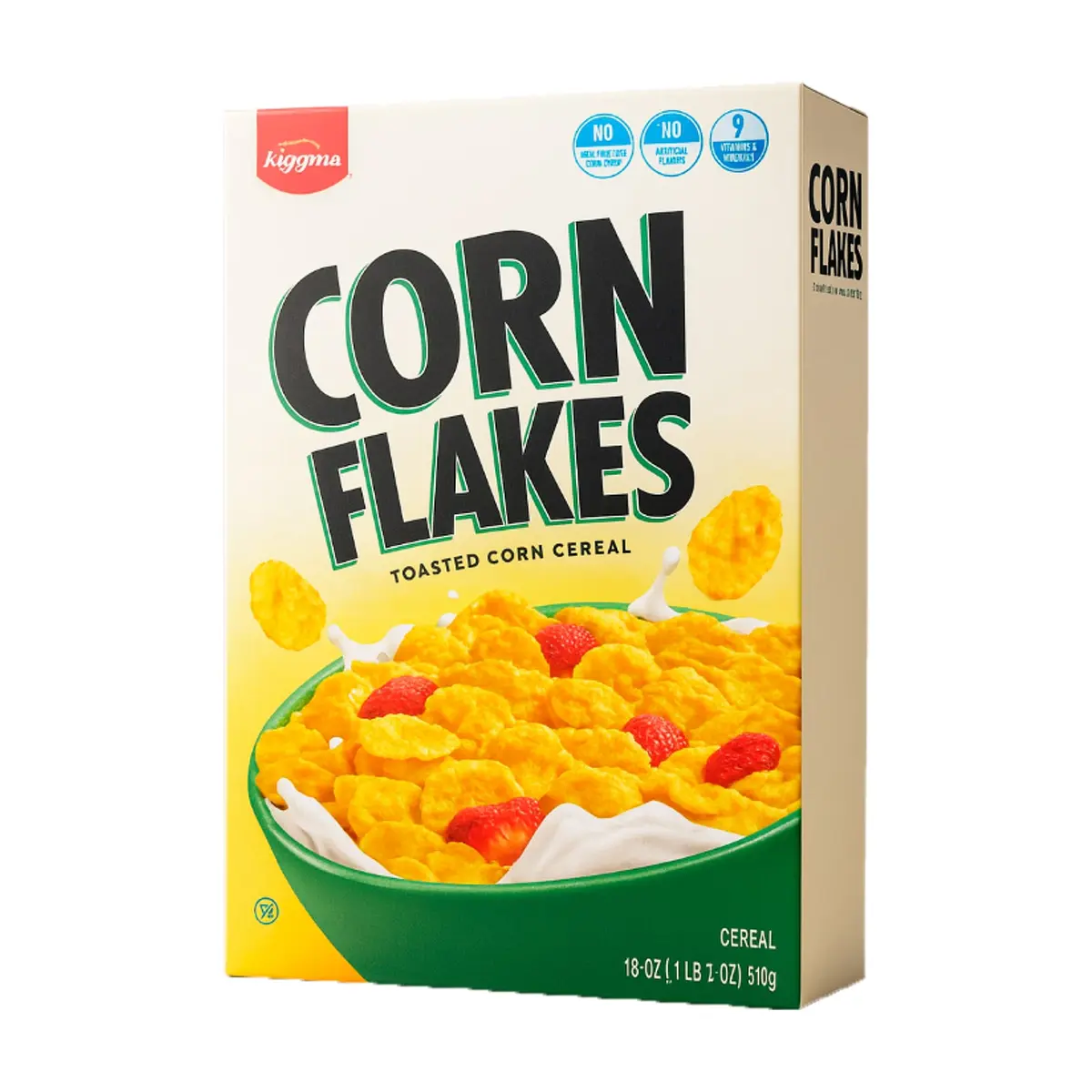 Cereal de maíz tostado Kiggins (510 g / 1.12 lb)