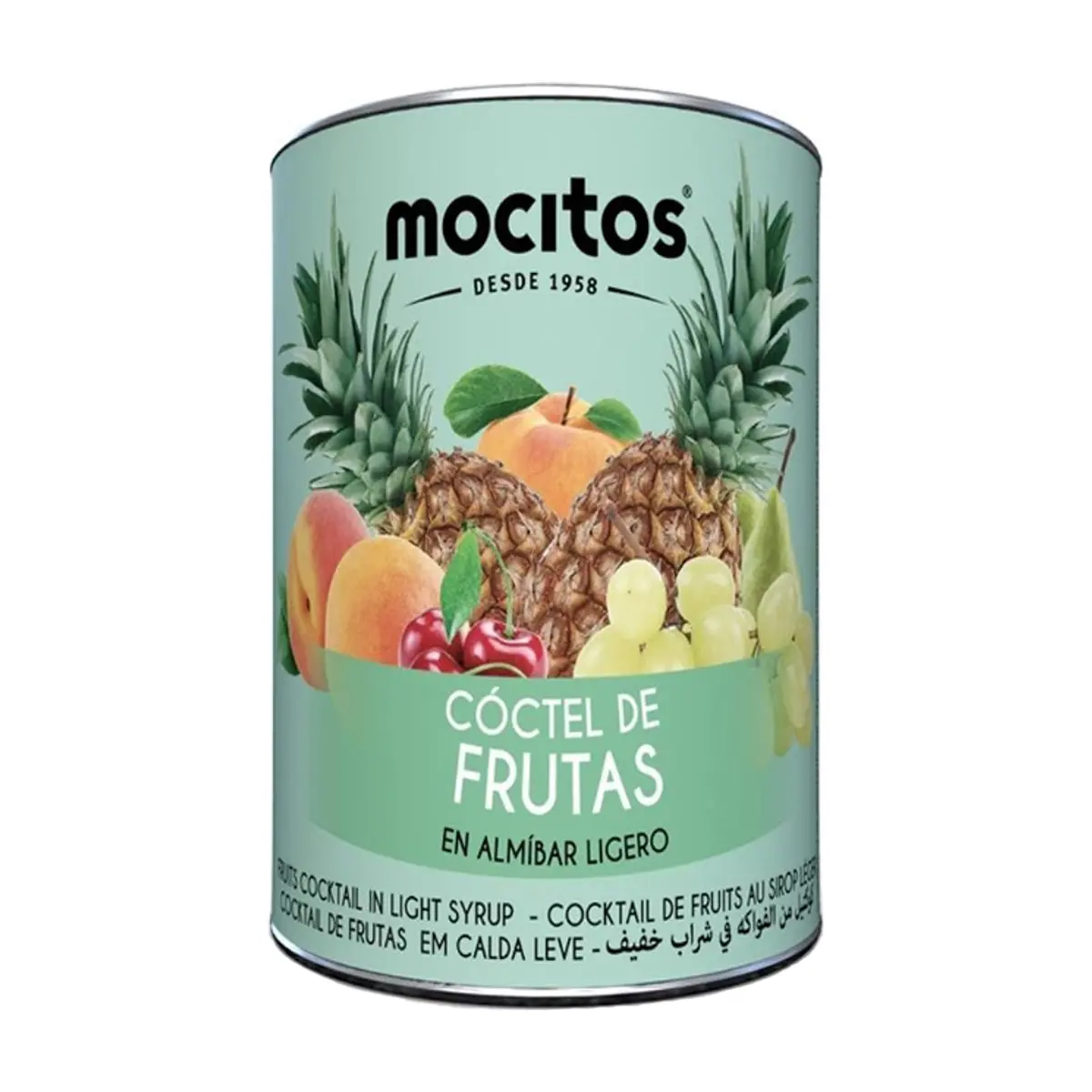 Cóctel de frutas en almíbar ligero Mocitos (420 g / 14.81 oz)