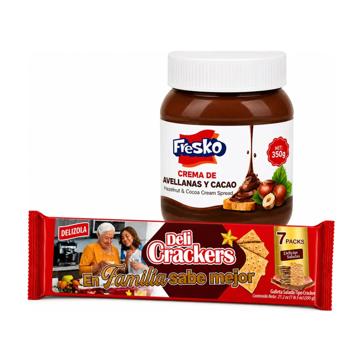 Galletas saladas Delizola + nutella Fresko - Miniatura 1