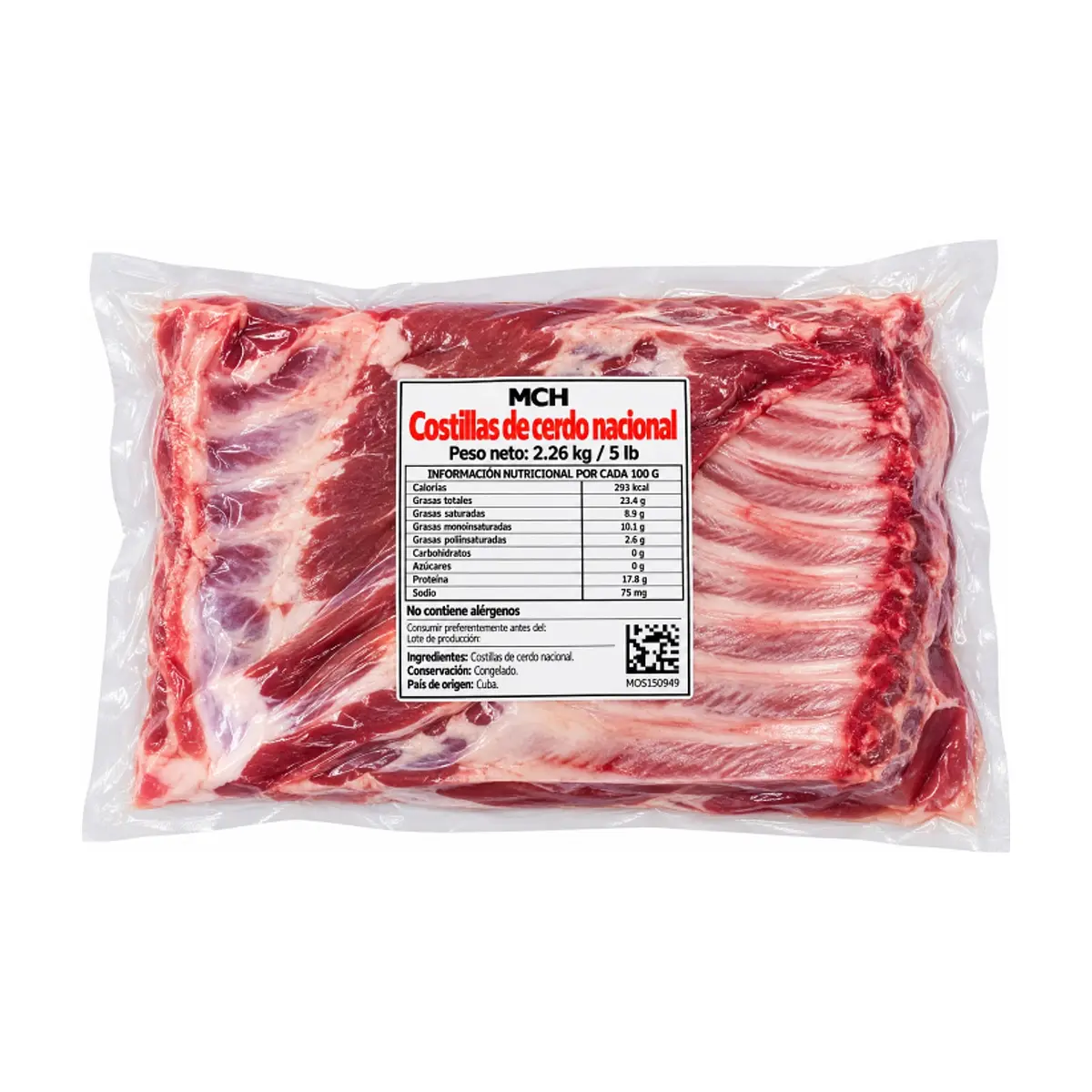 Costillas de cerdo nacional MCH (2.26 kg / 5 lb) - Imagen 1