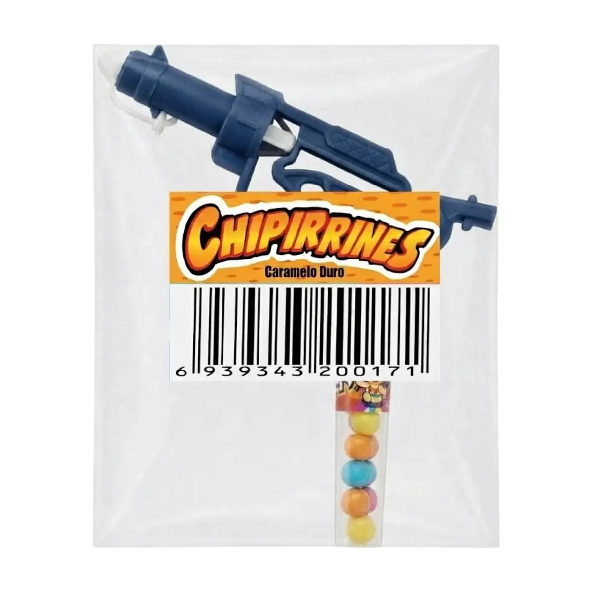 Pistola de juguete azul con caramelos Chipirrines - Thumbnail 2