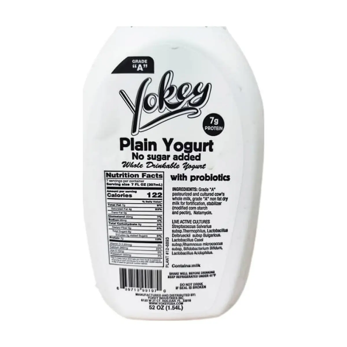 Yogurt natural sin azúcar con probióticos Yokey (1.54 L) - Miniatura 3