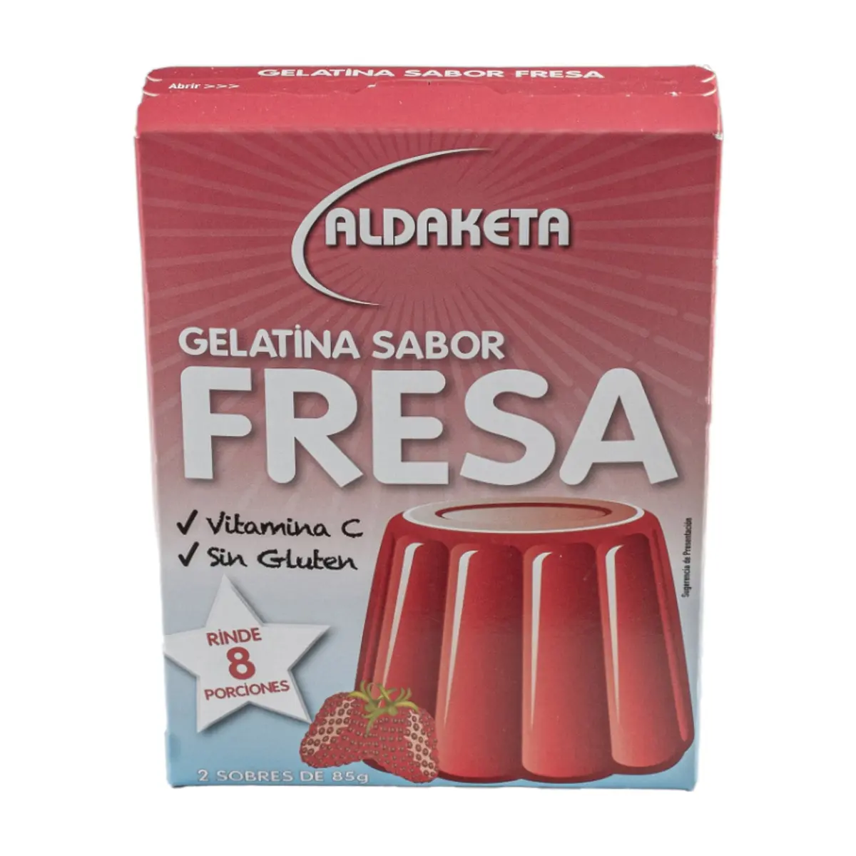 Gelatina sabor fresa Aldaketa (170 g / 6 oz)