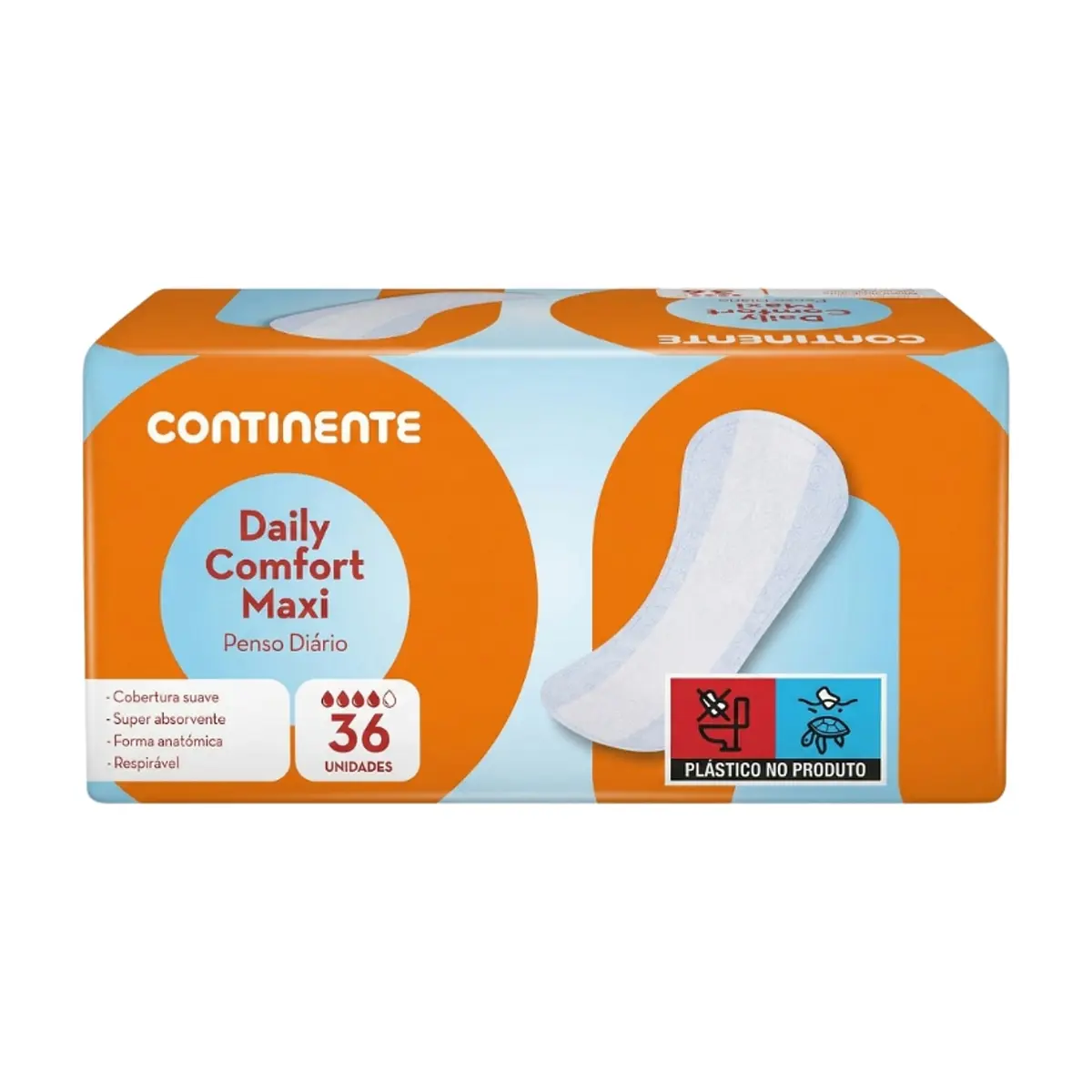 Compresas sanitarias diarias Comfort Maxi Continente (36 U)