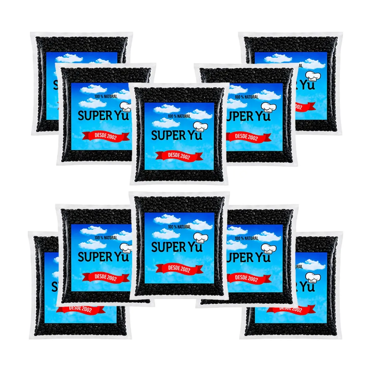 Frijoles negros Super Yu ( 10 x 900 g / 1.98 lb) - Imagen 1