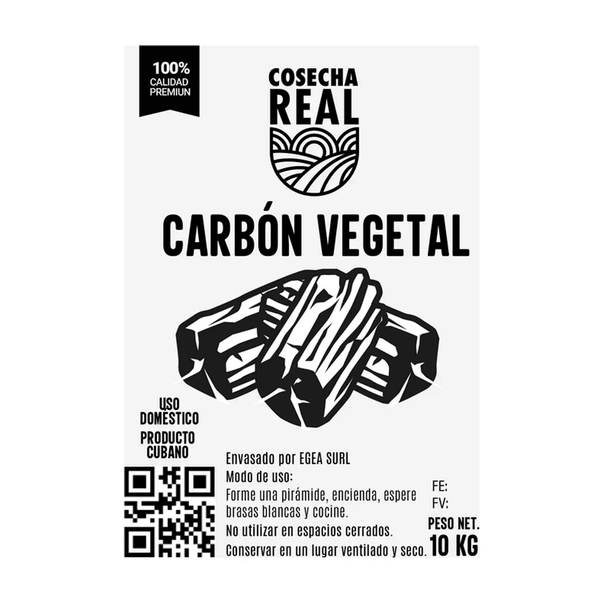 Carbón vegetal Cosecha Real (2 x 10 kg / 22 lb) - Thumbnail 3