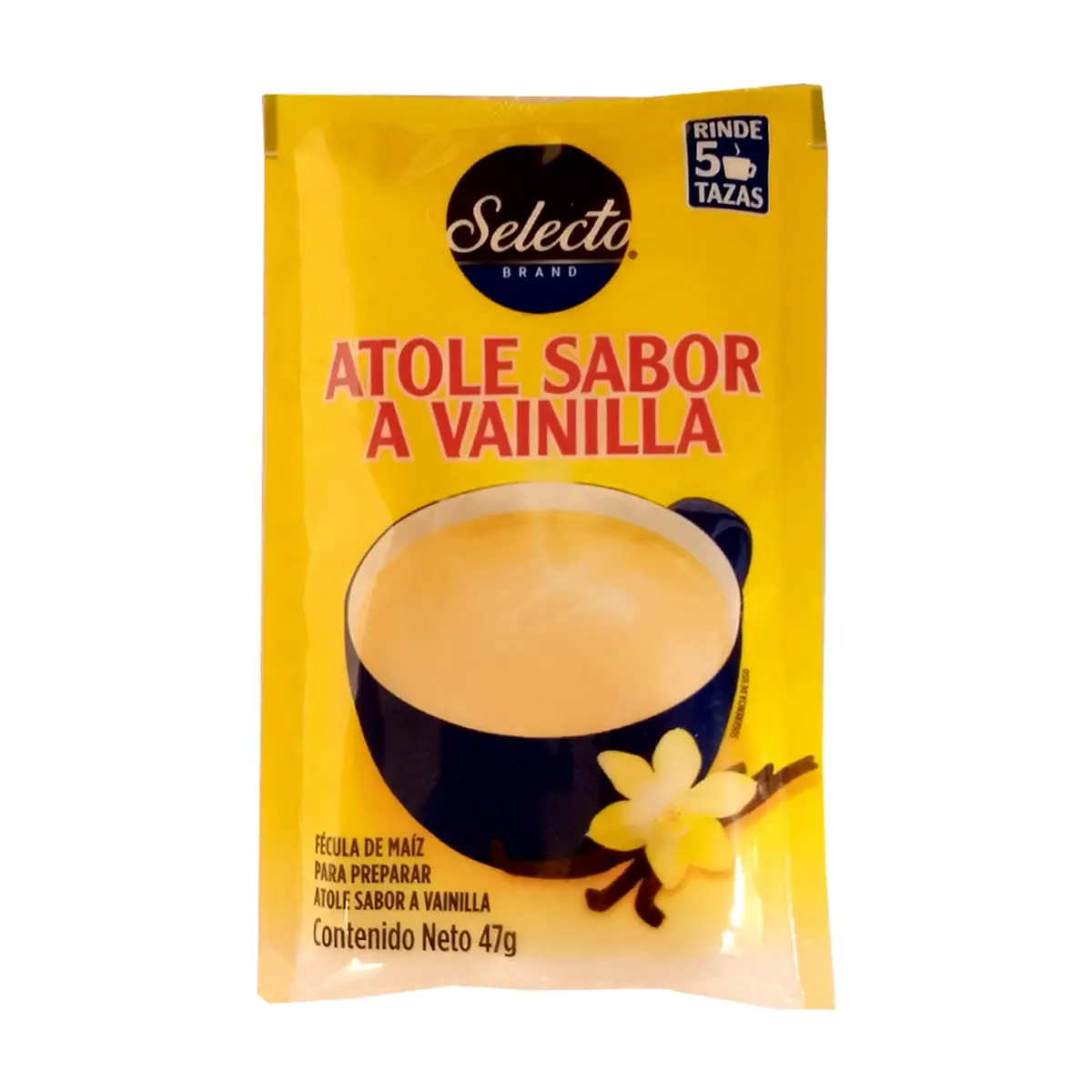 Fécula de maíz para preparar atole sabor vainilla Selecto (47 g / 1.65 oz) - Imagen 1